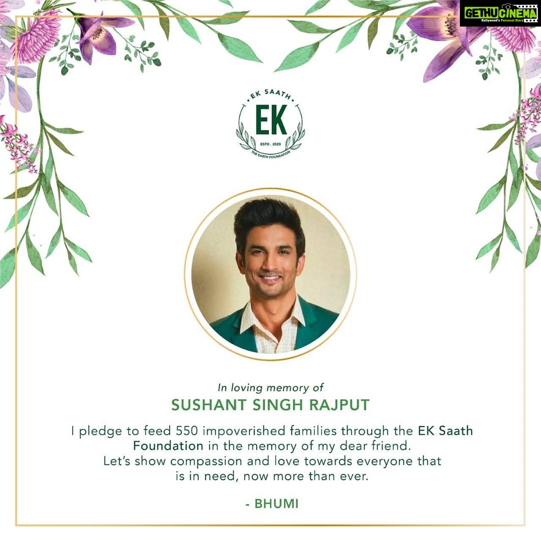 Bhumi Pednekar Instagram - 🙏 . . . @eksaathfoundation