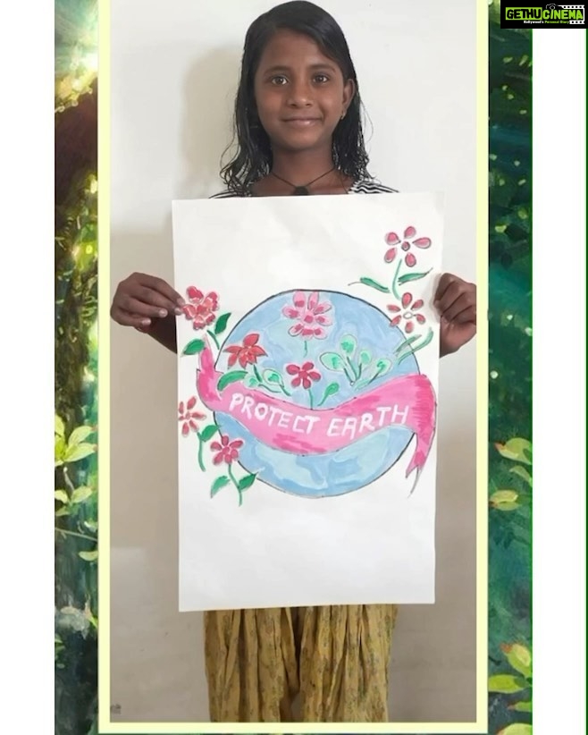 Bhumi Pednekar Instagram - These are our little Climate Warriors from Abhyudaya Ashram Morena ❤️ And this is their brilliant art work for #WorldEnviornmentDay ... Please Watch I am so proud of you all 😘