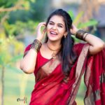 Chaitra Reddy Instagram - A good laugh is sunshine in the house 😍 Saree : @thepallushop Blouse : @ivalinmabia Photography : @rainbow_photography_official