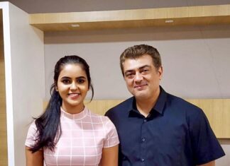 Chaitra Reddy Instagram - I clicked this picture 2 years back with my favourite human Ajith kumar sir ❤️ This was my last day at shoot 😍 Was really very excited to click a picture with him , we took a photo in Ajith sir’s make up man phone🤍 We were suppose to get the photo after the movie first look 👀 Somehow it took too long for the movie to release , Recently in my YouTube channel had mentioned that I missed to take that photo from him , and my @mahesh_hairstylist he saw my interview , took so much efforts to find the photo from Ajith sir make up man and sent it to me today - and was like super excited to see this 🙈❤️ Just wanted to share my joy and happiness with u all ❤️ thank you so much anna u just made my day ❤️ ~ just believe in destiny what has to come to you , it will definitely come NO MATTER WHAT ❤️ #ajithkumar #valimai #ak #myfav