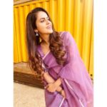 Chaitra Reddy Instagram - Ma couleur préférée 🌸 ( now go google it ) 😜 Costume @mabia_mb 🌸 thank you so much @priyaregan_84 💓🌸 for this 💓