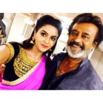 Chaitra Reddy Instagram – Major #throwback in my life❤️I still remember the entire scene, which I can not and I will not forget – he gave me life time memory to cherish ❤️ I love you , we love you  and the entire world loves you (I just found out that these 2 pics were not been shared with u all ) #thalaivar😎 @rajinikanth ❤️