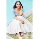 Chaitra Reddy Instagram - 🌼B•L•U•E🌼 •• •• •• •• Costumes: @yoshnasbyela Jewelry: @hitharajewelry Mua : @the_beauty_guru_makeover Photography: @vkey_photography Location: @baywatchb07
