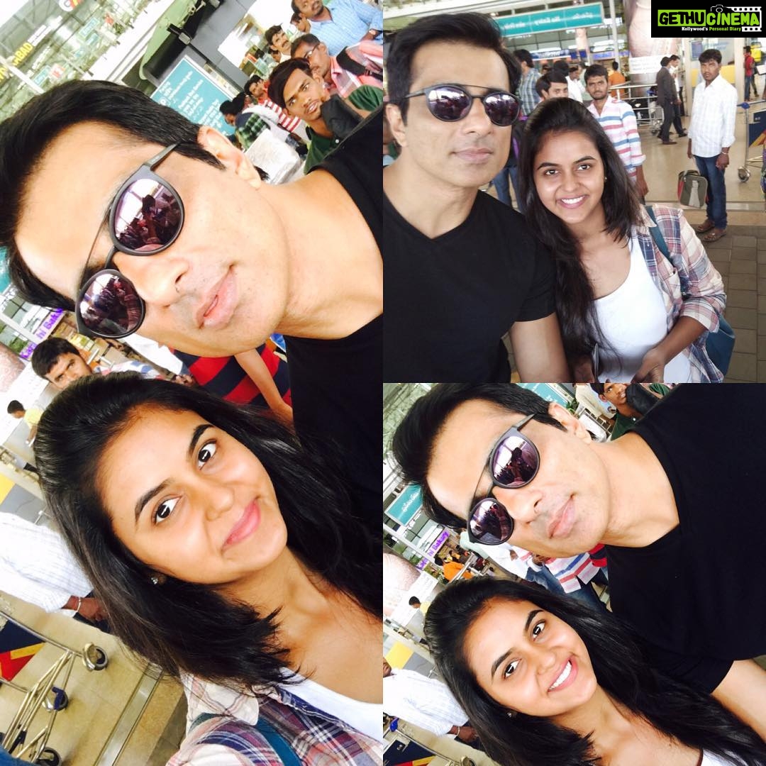 Chaitra Reddy Instagram - I wish to send you a bouquet of love, joy , happiness, beauty, health, prosperity and so on. Because it's your birthday 🎉 ❤😘 A very happy birthday to You Mr. Handsome @sonu_sood sir😘😍🎉 #lotsof_love #birthdayguy #wishes_onhis_plate 💁🏻❤😘