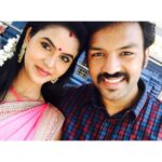 Chaitra Reddy Instagram – Ha ha ha 😅too much of being traditional 😄🙈@realamitbhargav #lastfewdaysof2016🎉 Chennai City
