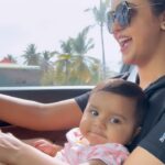 Chaitra Reddy Instagram - Our first drive, I shall show all these videos when she grows up #layaraaga @shreelatha_c ❤️