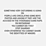 Chinmayi Instagram – The cops are still trying to figure out the accused. Kindly educate your own circles about not shaming victims instead of doing nonsense like this.