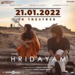 Darshana Rajendran Instagram - Hridayam in theatres, 21 January 2022 :)