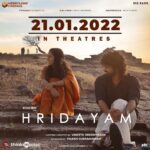 Darshana Rajendran Instagram – Hridayam in theatres, 21 January 2022 :)