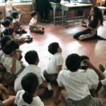 Darshana Rajendran Instagram - I had so much fun narrating Karadi Tales' 'Little Vinayak' to 120 tiny buttons from Global Public School. Little Vinu is an unhappy little elephant who trips and falls all the time, because his trunk is a wee bit too long. And this lovely story is about how he learns to manage this problem and not let the problem manage him. Sometimes its just that simple. And sometimes it's not, but we can always find a way around it. These kutti paapas and Little Vinu reminded me that today :) #karaditales #karadi #karadipath #littlevinayak #globalpublicschool #storytelling #storiesforkids