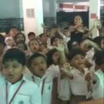 Darshana Rajendran Instagram - I had so much fun narrating Karadi Tales' 'Little Vinayak' to 120 tiny buttons from Global Public School. Little Vinu is an unhappy little elephant who trips and falls all the time, because his trunk is a wee bit too long. And this lovely story is about how he learns to manage this problem and not let the problem manage him. Sometimes its just that simple. And sometimes it's not, but we can always find a way around it. These kutti paapas and Little Vinu reminded me that today :) #karaditales #karadi #karadipath #littlevinayak #globalpublicschool #storytelling #storiesforkids