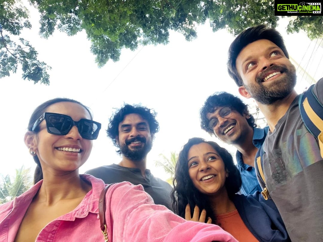 Darshana Rajendran Instagram - I really appreciate getting to do what I do as an actor, because of which I rarely acknowledge the fact that shoots can be emotionally and physically draining. We often shoot long hours, away from our homes, our people, and craving for as much as the comfort of our own beds. Each new shoot feels like the first day of school all over again. As much as I enjoy it, it always takes some getting used to. And then there are those rare sometimes where an hour into a set has you feeling all right. That is exactly what happened with this project. We just got done shooting for this beautiful film and I couldn’t be more grateful - for the beautiful people, for repeatedly having found home away from home, and, as always for the joy of getting to do what I love so much.