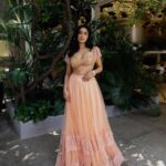Deepti Sati Instagram - Deepti Sati (@deeptisati) in our Peach Lace lehenga set. 🧡🫶🏼 Featured here is our hand dyed peach lehenga set with delicate Chantilly Lace details. The blouse is heavily hand embroidered with frilled lace cap sleeves. The elaborate skirt comes in peach tulle with chantilly lace trims and lined with rich satin. Paired off with matching tulle dupatta with gold buttas.✨ DM to place your custom orders 🛒 Photographer: @clintsoman Makeup&Hair: @vijetha_karthik . . . #wedding #weddingdress #weddingoutfit #deeptisati #vocalforlocal #handembroidery #onlineshopping peachlehenga #lehenga #peach #lacelehenga #embellished #indiandesigners #bridal #lehengalove #bridalfashion #chantilly #lehenga #lehengas #indianwear #indianwedding #bridal #bridallehenga #chantillylace