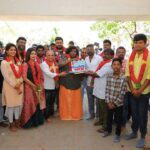 Dharsha Gupta Instagram - ❤New movie Pooja, 'Medical Miracle'❤ @yogibabu.official_ @johnson_k_director @karthickvenkatesan8 Costume- @ekantastudio MGR Film City