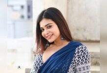 Dharsha Gupta Instagram - 💙To fall in love with yourself is the first secret to happiness💙 Saree & Blouse- @selaiyum_ravikaiyum Pic- @evidencemaker