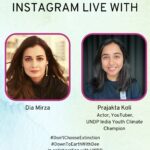 Dia Mirza Instagram - Our Guest on today’s session of #DownToEarthWithDee is UNDP India’s Youth Climate Champion - Prajakta Koli aka @mostlysane 💚 With over 6.6 million subscribers on YouTube and over 4.9 million followers on Instagram, Prajakta Koli aka MostlySane is a household name acknowledged for narrating relatable comic skits that have a strong connect with viewers. Prajakta has always played an important role in taking India to a global platform with recently being the first Indian digital content creator to partake in the UN General Assembly and her series Creators for Change with Michelle Obama won the Daytime Emmy Award in 2021. Join us in this conversation of #DontChooseExtinction on #DownToEarthWithDee to know more about the power of individual action this #WorldEnvironmentDay 🌏🕊🐯🍀 Thank you @UNDPInIndia for making this possible! #OnlyOneEarth #SDGs #ForPeopleForPlanet #GlobalGoals #ForNature #GenerationRestoration @undpinindia @undp @unsdgadvocates @uninindia @unep Manali, Himachal Pradesh