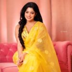 Divya Bharathi Instagram - Forever a saree girl💗 Beautifully designed by @razak_creations Mua @charithramarlechaa Hair by @thamizh.hairstylist Shot by @pictures_by_dhinesh_siva @studio_d_weddings