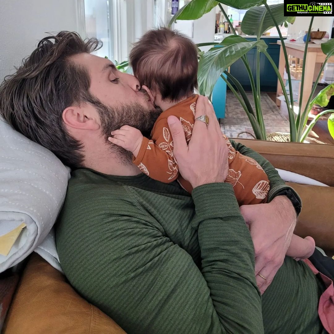 Freida Pinto Instagram - My love and father of our beautiful son Rumi-Ray, There are some roles that people are born to embody and fulfill. Of the many things you excel at, I can safely say you shine incredibly at Fatherhood. You have cared for Rumi so tenderly and with so much confidence from the day he left the hospital. I was watching you in awe. While I was healing right after giving birth, you changed EVERY SINGLE diaper in the first month of his life. (P.S. I am still amazed how Rumi hasn't peed or pooped on you even once). You took Rumi out for walks and gave him the best naps. You carefully stored and helped me pack all of Rumi's precious milk when I was too tired to get out of bed. You've been supporting me endlessly while I have been filming, keeping me stress-free and really encouraging me to shine.You clearly knew that parenthood came with sacrifices but you didn't bat an eyelid. You stayed solid and steadfast and supported our family and I just kept falling in love with you more and more. Now I see how wonderfully this has impacted Rumi's life. His face lighting up and going into the biggest smile everytime you walk into the room melts my heart. His little heart knows that Dada is his best friend, mentor and family. Adventures await now. Bike rides, swimming, hikes, camping, stargazing, taco eating and more. The world just opened up differently for you and me. I look at the two of you and get very teary eyed thinking, Gosh I must have done something right to be blessed with the best boys I could ever ask for. HAPPY FATHER'S DAY DADA!