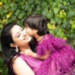 Ganesh Venkatraman Instagram - Happy "3" Sammy's 👗- Beautifully designed by our darling @sowmyz_couture 💜 Thank you for giving the best as always 💜 #samairaganesh #3yrsold #growingupfast