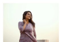 Gayathrie Instagram - Caught a beautiful sunset between #vikram promotions Styled by @bhavyasundar Photo - @ojascreativephotography . . #gayathrieshankar #gayathrie #kollywood