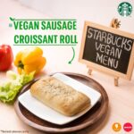 Genelia D'Souza Instagram - If food is love, then the #StarbucksVeganMenu is love at first bite!😍 Relish the newly-launched #StarbucksVeganMenu in association with @imaginemeats !🥰 Pick your favourite from the range of three delicious treats - #VeganSausageCroissantRoll , an appetizing vegan sausage encased in a croissant pastry, our #VeganHummusWrap, the soft green peas hummus and pickled carrots wrapped in a whole wheat tortilla and our #VeganCroissantBun, a scrumptious patty filled with tomatoes, sautéed veggies and a chermoula spread.💚  Get your loved ones along to try this delicious range, today!😋 *Available in select stores only
