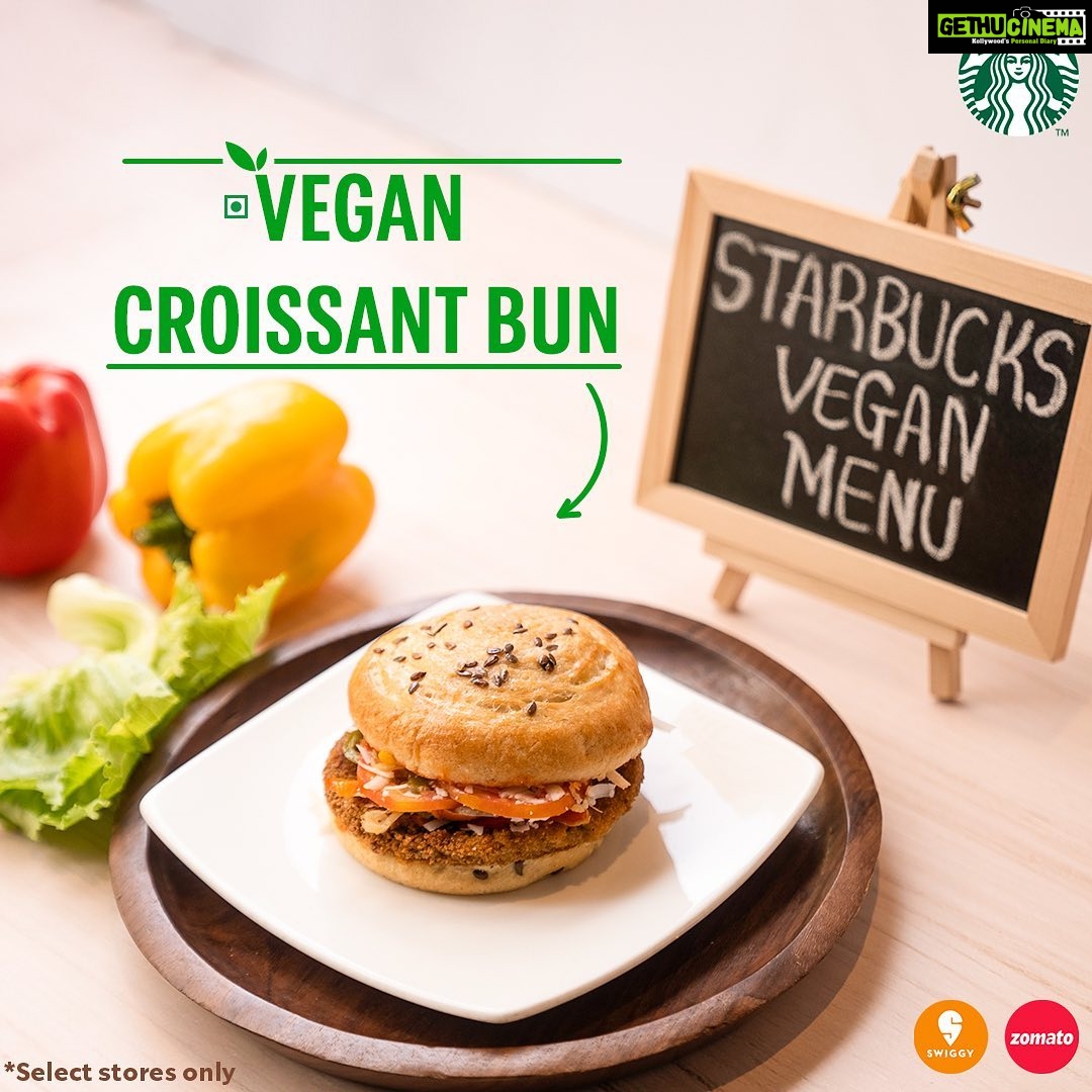 Genelia D'Souza Instagram - If food is love, then the #StarbucksVeganMenu is love at first bite!😍 Relish the newly-launched #StarbucksVeganMenu in association with @imaginemeats !🥰 Pick your favourite from the range of three delicious treats - #VeganSausageCroissantRoll , an appetizing vegan sausage encased in a croissant pastry, our #VeganHummusWrap, the soft green peas hummus and pickled carrots wrapped in a whole wheat tortilla and our #VeganCroissantBun, a scrumptious patty filled with tomatoes, sautéed veggies and a chermoula spread.💚
Get your loved ones along to try this delicious range, today!😋 *Available in select stores only