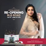 Harshika Poonacha Instagram – YOU ARE INVITED 🙏 
Please join us for the Re Opening of @joyalukkas MG ROAD today 19th June at 5pm .