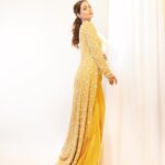 Hina Khan Instagram - 💛 . . Outfit by @ridhimabhasinofficial Jewels by @jet_gems Styled by @sayali_vidya MUAH @sachinmakeupartist1 @saba_hair_makeupartist 📸 @visualaffairs_va