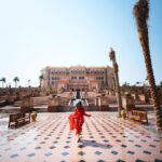 Hina Khan Instagram - Experienced the life of royals at this enchanting @emiratespalace Thank you @visitabudhabi for hosting me and making this trip so welcoming and warm.. @emiratespalace your hospitality precedes you❤️ #HKInAbuDhabi #EmiratesPalace #SummerInAbuDhabi @visitabudhabi . . . . Outfit @reik.studio Jewels @karishma.joolry Footwear @londonrag_in Glam @radiant.salon Emirates Palace