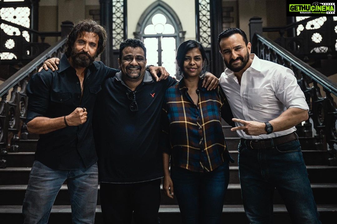 Hrithik Roshan Instagram - Beginning the journey of Vikram Vedha came with its own set of external challenges, with the pandemic and uncertainties... but looking back, it all contributed to our prep and performance. For me this journey has been as frightful and as delightful as a skydive. Using Vedha as an opportunity of letting go, aligning with what is, finding joy in being less than, being wrong, has felt refreshingly new for me. It’s been a journey of remolding, rewiring and trusting. Time and my audience will tell if my instincts were in the right place or not. But regardless of victory or failure , I am so so full of gratitude for the clarity & vision of my directors Gayatri and Pushkar. The passion they possess for the story and the sparkle in their eyes every day that we were on set, was a silent motivation for me to give it my best as Vedha. For me, becoming Vedha, good or bad, wouldn't have been possible without the powerful presence of Saif Ali Khan as Vikram, in addition to all my co-actors esp Rohit Saraf, Radhika apte & Yogita Bihani who gave me an impetus as a performer. As we called it a wrap on set, my mind is flooded with all the happy memories, testing times, action, thrill and hardwork we all have put into Vikram Vedha. Doing a little excited-nervous dance in my head today.. As we inch closer to our release date. Nuff said. See you at the cinemas. #SaifAliKhan @radhikaofficial @pushkar.gayatri #BhushanKumar @sarkarshibasish @sash041075 @chakdyn @vivekbagrawal @shivchanana @tseries.official @tseriesfilms @reliance.entertainment @fridayfilmworks @studiosynot @apinternationalfilms @rohitsaraf @iyogitabihani @mrfilmistaani @instasattu #VikramVedha Images courtesy: @ychips