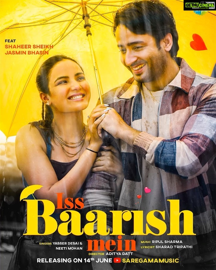 Jasmin Bhasin Instagram - Iss Baarish Mein, Sirf Pyar Barsega ♥️☔ Releasing on 14th June, on Saregama Music YouTube Channel 💧😍 @neetimohan18 @yasserdesai @rajabetasharad @ripulmusic @ericpillai @aditya_datt @jasminbhasin2806 @shaheernsheikh @saregama_official #Saregama #IssBaarishMein #JaSheer #ComingSoon #ShaheerSheikh #JasminBhasin #NeetiMohan #YasserDesai #NewSong #baarish