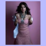 Jennifer Winget Instagram - A rumour can travel half way around the world, while the truth is still layering her necklaces!😉 Styling: @simmerouquai Hair: @vanessafernandes19 @bbluntindia Makeup: @mukeshpatilmakeup Pink Co-ords: @a.la.modebyakanksha Photographed by: @harshphotography11