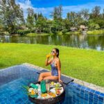 Jennifer Winget Instagram - All happiness depends on a liesurely breakfast….and mine came in floating! #CanGetUsedToThis #FloatingBreakfast #LagunaPhuket #Thailand #banyantreephuket Banyantree Phuket