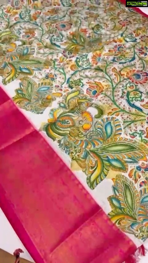 Joy Crizildaa Instagram - Kalamkari Banarasi silk saree ✨ To place an order Kindly DM ! ❤️ Disclaimer : color may appear slightly different due to photography No exchange or return Unpacking video must for any sort of damage complaints Threads here and there, missing threads,colour smudges are not considered as damage as they are the result in hand woven sarees. #joycrizildaa #joycrizildaasarees #handloom #onlineshopping #traditionalsaree #sareelove #sareefashion #chennaisaree #indianwear #sari #fancysarees #iwearhandloom #sareelovers #sareecollections #sareeindia