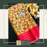 Joy Crizildaa Instagram - Trending kalamkari saree ❤️ To place an order Kindly DM ! ❤️ Disclaimer : color may appear slightly different due to photography No exchange or return Unpacking video must for any sort of damage complaints Threads here and there, missing threads,colour smudges are not considered as damage as they are the result in hand woven sarees. #joycrizildaa #joycrizildaasarees #handloom #onlineshopping #traditionalsaree #sareelove #sareefashion #chennaisaree #indianwear #sari #fancysarees #iwearhandloom #sareelovers #sareecollections #sareeindia