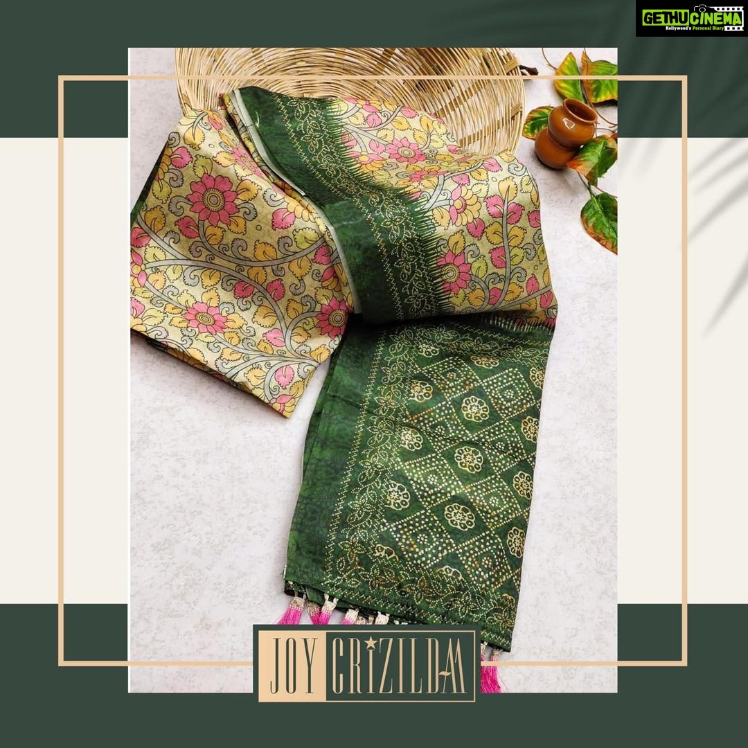 Joy Crizildaa Instagram - Kalamkari soft silk saree ✨ To place an order Kindly DM ! ❤️ Disclaimer : color may appear slightly different due to photography No exchange or return Unpacking video must for any sort of damage complaints Threads here and there, missing threads,colour smudges are not considered as damage as they are the result in hand woven sarees. #joycrizildaa #joycrizildaasarees #handloom #onlineshopping #traditionalsaree #sareelove #sareefashion #chennaisaree #indianwear #sari #fancysarees #iwearhandloom #sareelovers #sareecollections #sareeindia