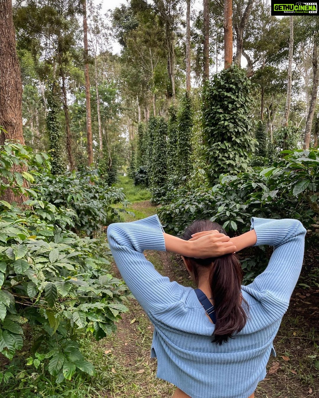 Kalyani Priyadarshan Instagram - Gypsy rides and estate walks with the best guide ever @rishwindevaya Coorg