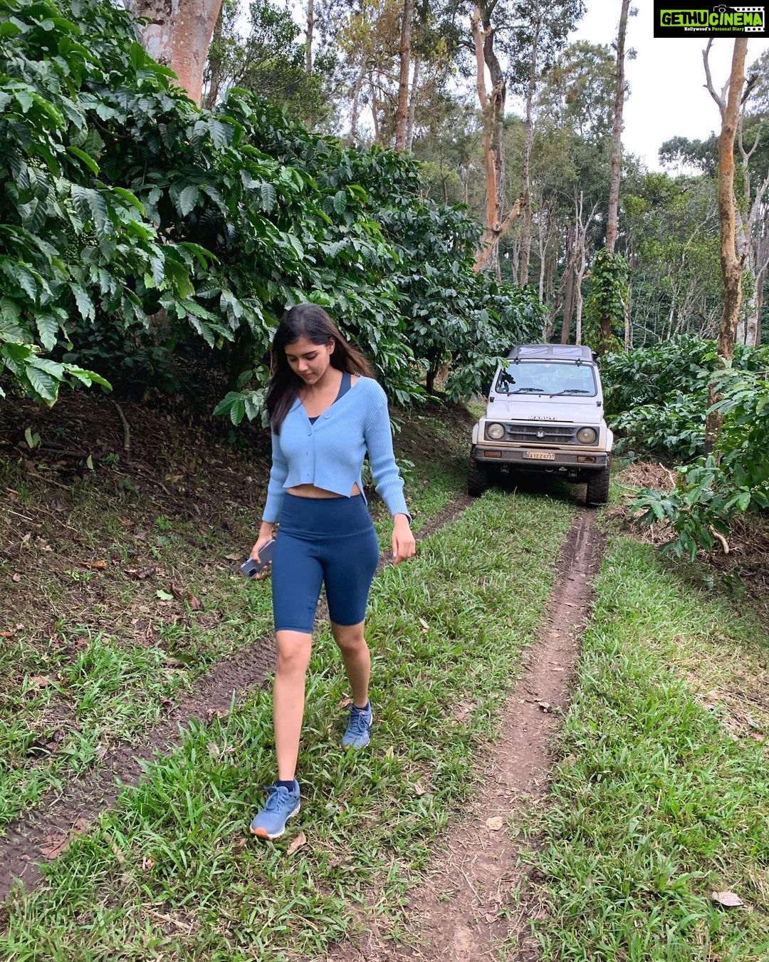 Kalyani Priyadarshan Instagram - Gypsy rides and estate walks with the best guide ever @rishwindevaya Coorg