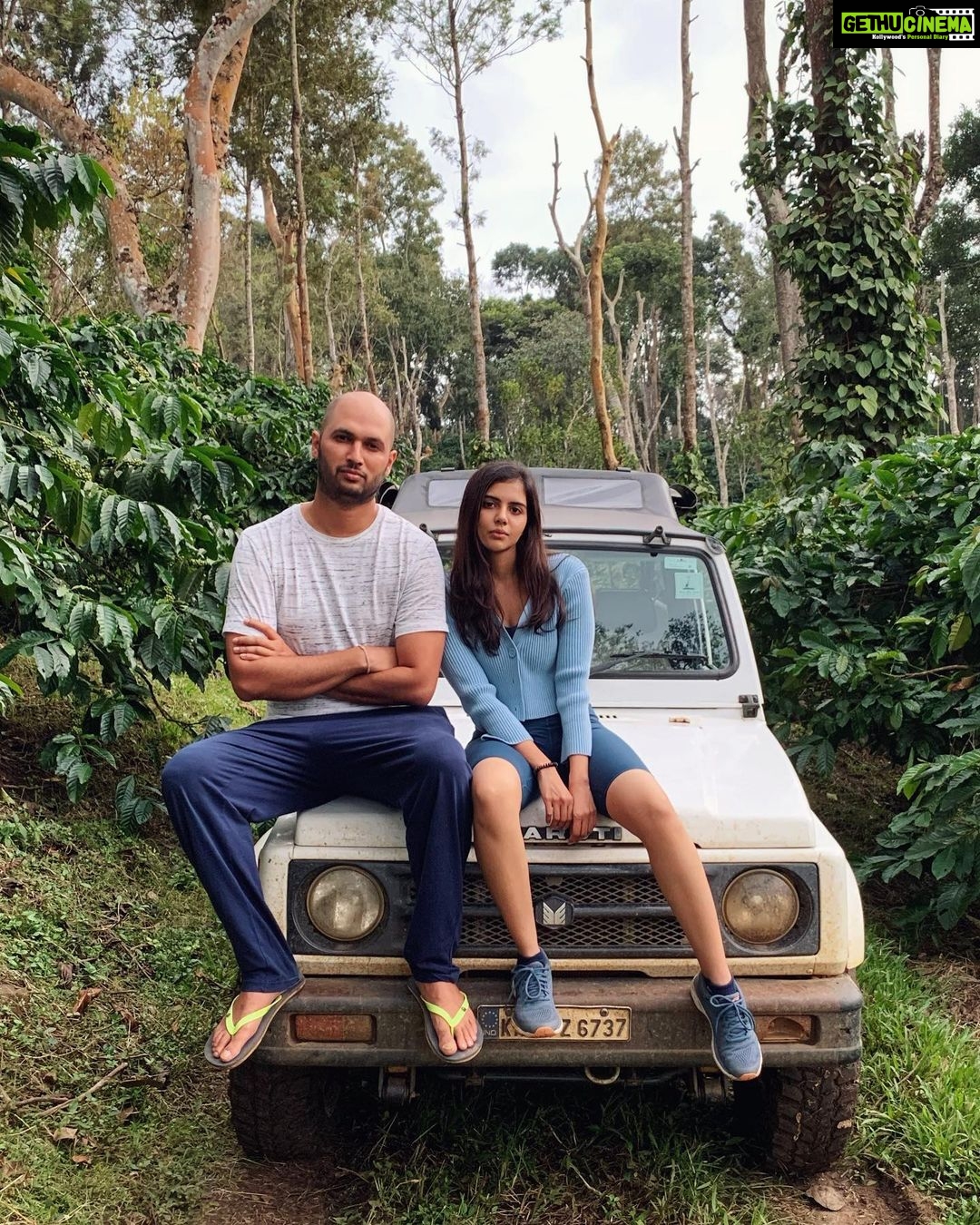 Kalyani Priyadarshan Instagram - Gypsy rides and estate walks with the best guide ever @rishwindevaya Coorg