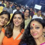 Kalyani Priyadarshan Instagram - Little gold statues, sparkly heels and my favorite people for company #siimaawards #aboutlastnight #varaneavashyamund A big thank you to everyone who voted for me. Means the world ♥️
