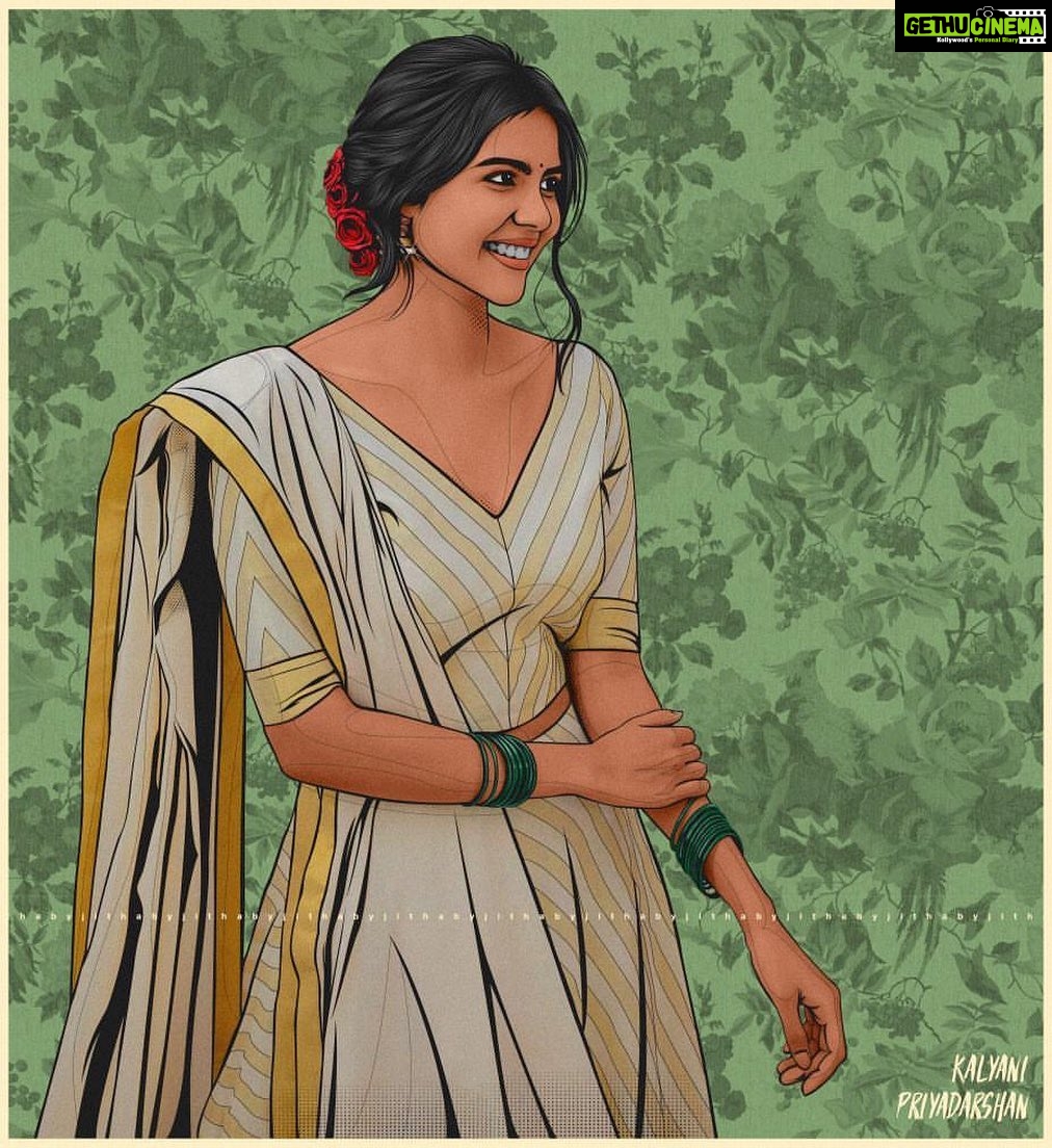 Kalyani Priyadarshan Instagram - This is just ♥️ And the artist is just 19 @abyjithh As a former art school student myself, I know how skilled you really need to be to produce work like this. It’s beautiful. Some major talent here ♥️♥️♥️