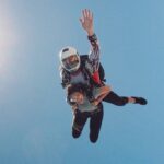 Kalyani Priyadarshan Instagram - Smiling outside, crying inside. ✈️☀️☁️🪂 Skydive Dubai