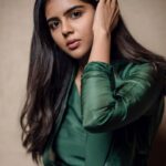 Kalyani Priyadarshan Instagram - For #hero promotions Silk hand embroidered trench with a flared leaf print skirt from Breathe by @snehaaroralabel Fashion stylist @pallavi_85 Shot by @kiransaphotography