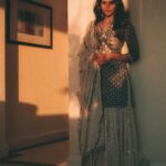 Kalyani Priyadarshan Instagram - There’s really just something about that Arabian sun... . Pure cotton sharara set with gota & mirror work by @maisara.clothing Earrings by @maisarajewelry Fashion Stylist @styledbyindrakshi Shot by @rohitsabu Makeup by @moovendhar_makeup Hair by @hairbyrajabali Dubai, United Arab Emirates - UAE