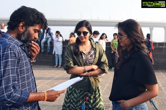 Kalyani Priyadarshan Instagram - Feels like we started only yesterday... and tomorrow our film is out! What a fun ride itโs been. Hope you guys get a chance to watch it this weekend ๐ #chitralahari #chitralaharionapr12th @jetpanja @nivethapethuraj