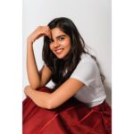 Kalyani Priyadarshan Instagram - Again for #chitralahari promotions (this might keep happening for a while 🤪) Wearing this adorable embroidered ‘Lolita (A)’ Tshirt from Frou Frou by @a.r.c.h.a.n.a & a red petal skirt from @archanaraolabel & hoops from @hm & the most comfy block heels from @thelabellife to keep getting through these promotions! Fashion Stylist @styledbyindrakshi Fashion Assistant @rishi_chowdary Photographer @eshaangirri