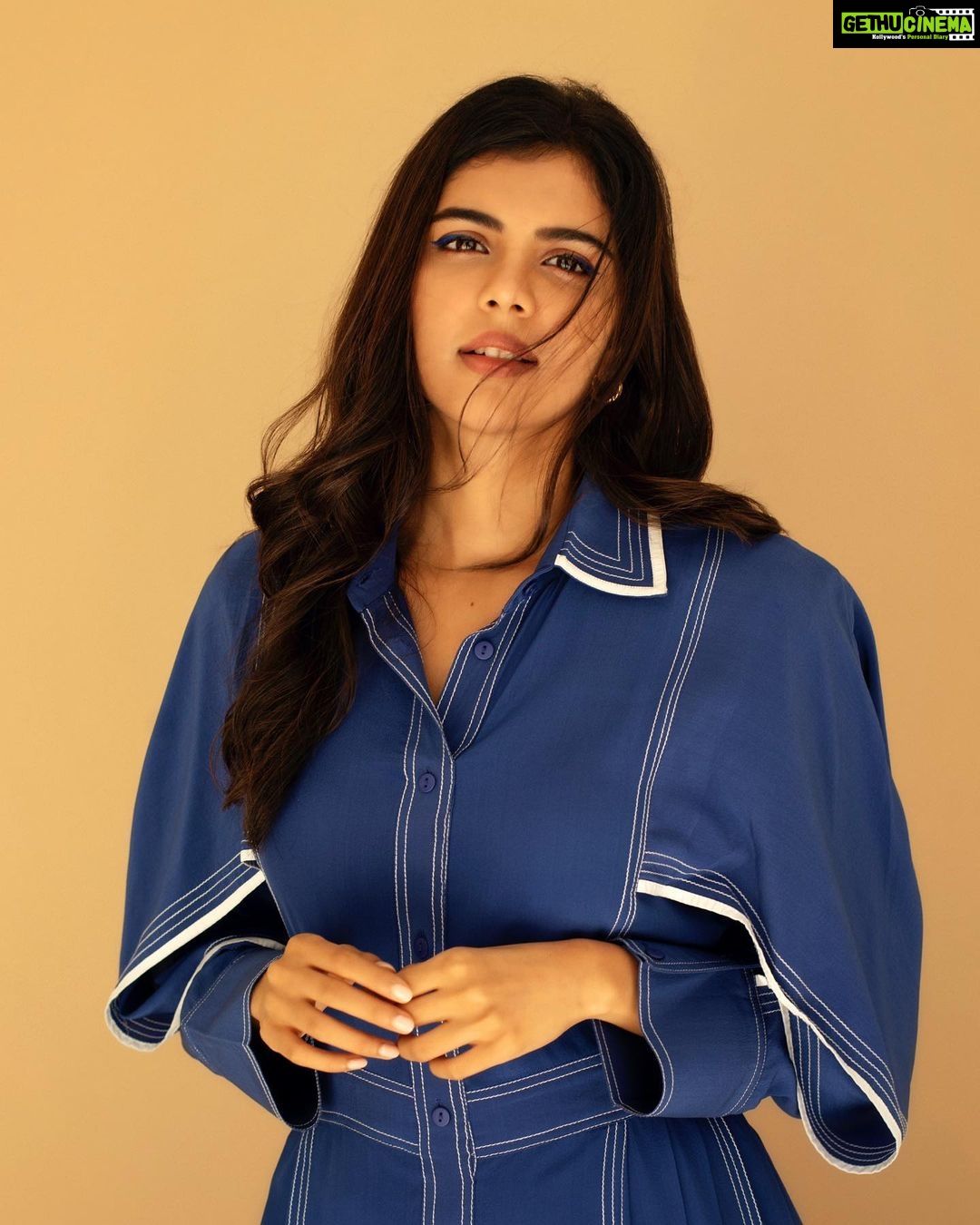 Kalyani Priyadarshan Instagram - For #maanadu promotions Shot by @kiransaphotography Styling @openhousestudio.in @pallavi_85 Wearing @lovebirds.studio @bershka Makeup @amitkagda