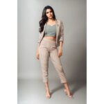 Kalyani Priyadarshan Instagram - Power Play for TEDxMahindraÉcoleCentrale Fashion Stylist @styledbyindrakshi Photographs by @eshaangirri Wearing: Satin Pant Suit Co-ord Set & crop top by @torqadorn @offbeatmediain Vintage YSL Lapel Pin from @risnjewels by @chawla.rima Earrings from @hm