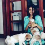Kalyani Priyadarshan Instagram – My dog hasn’t been paying much attention to me lately. So I asked someone to take some pictures while I play with other dogs. Now I’ll post these up and show it to him… see if he gets jealous. 😜 #masterplan #newbestfriends #jealousyet  #messyhairdontcare #thethingsidoforlove #willthiswork