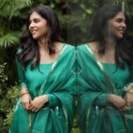 Kalyani Priyadarshan Instagram - Me: "Mirror mirror on the wall, who's the prettiest, funniest and coolest of them all?" Them: "Umm that's a glass window" Me: "oh ok 😶" . . Shot by @kiransaphotography Styled by @nikhitaniranjan Outfit @picchika Jewelry @kalyanjewellers_official